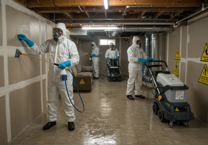 Basement Moisture Removal and Structural Drying process in Winter Park, FL